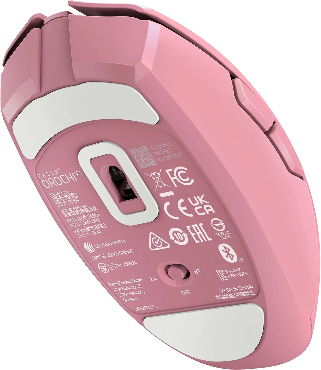 Perifericos Mouse Inalambrico Razer Orochi V2 Quartz Pink Gamer BT RZ01-05690300-R3U1 — foto 3