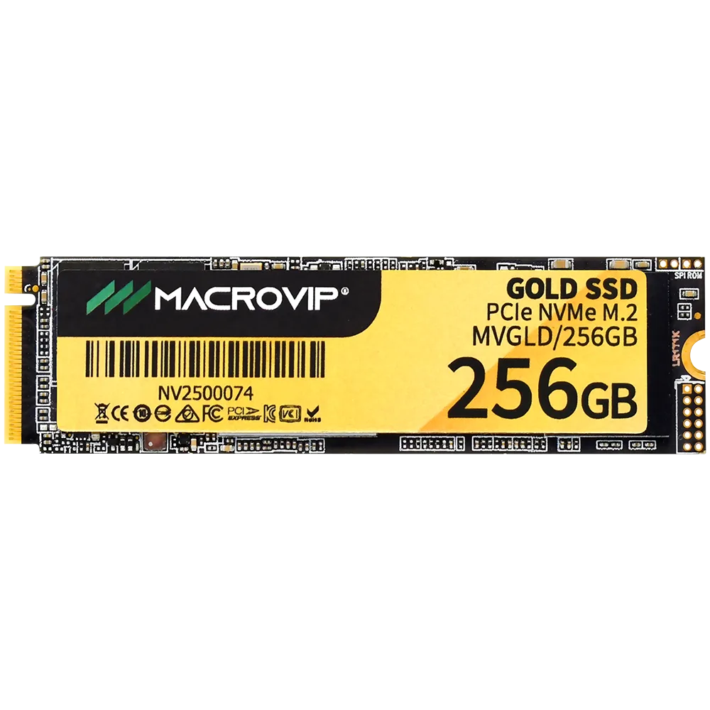 ALMACENAMIENTO DISCO SOLIDO SSD NVME MACROVIP 256GB GOLD M.2 MVGLD/256GB