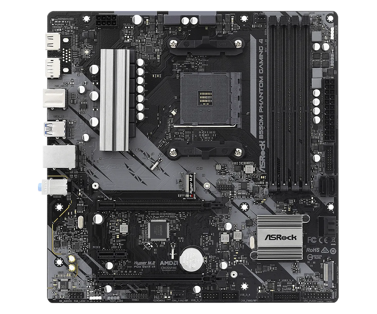 Motherboard Amd Asrock B550M Phantom Gaming 4 AM4 — foto 2