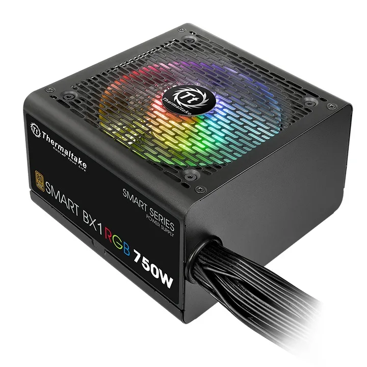 Fuente Certificada Thermaltake 750W Smart BX1 RGB 80 Plus Bronze PS-SPR-0750NHFABG-1