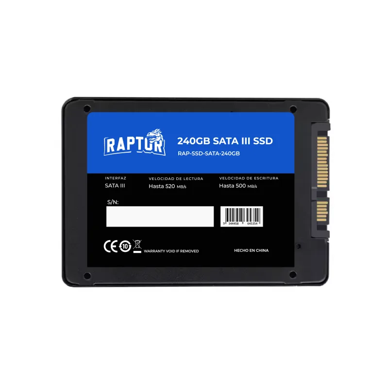 Almacenamiento Disco Solido SSD SATA Raptor 240GB Legacy RAP-SSD-SATA-240GB