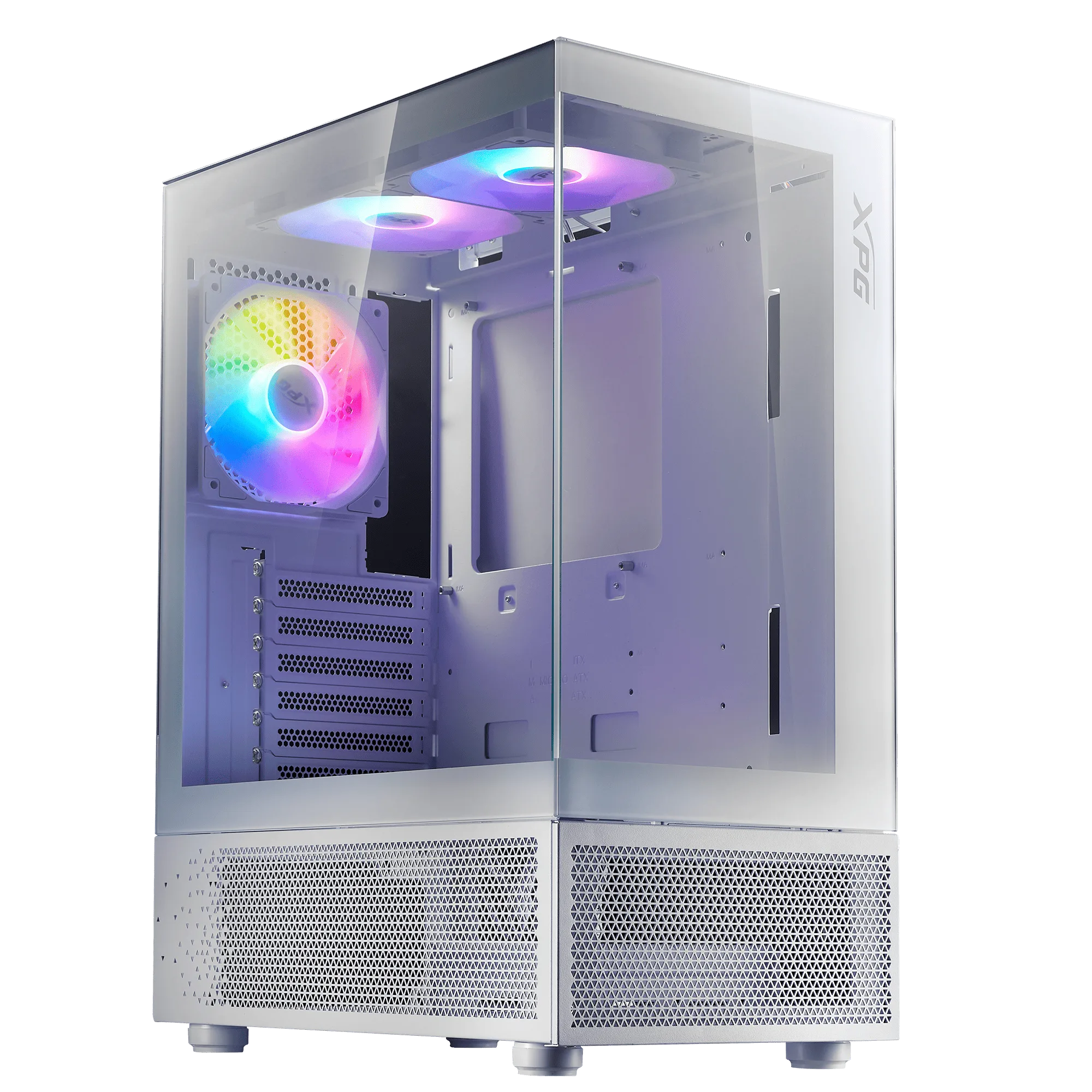 Gabinete Gamer XPG Invader X Mini X5 Fan ARGB White INVADERXMINIMT WH C WW