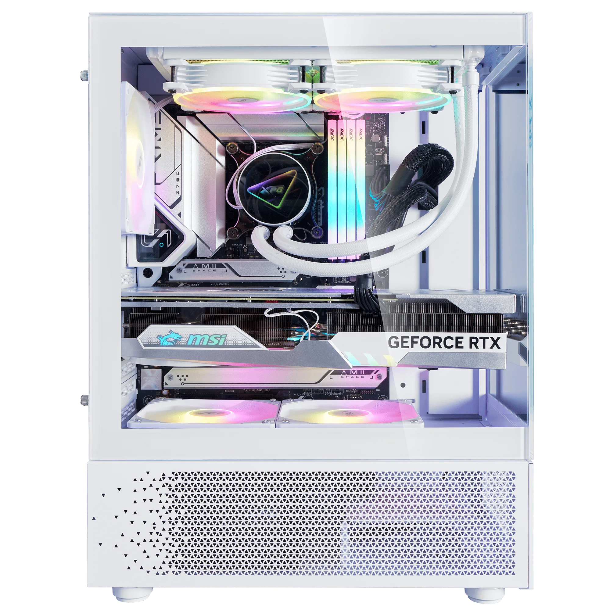 Gabinete Gamer XPG Invader X Mini X5 Fan ARGB White INVADERXMINIMT WH C WW