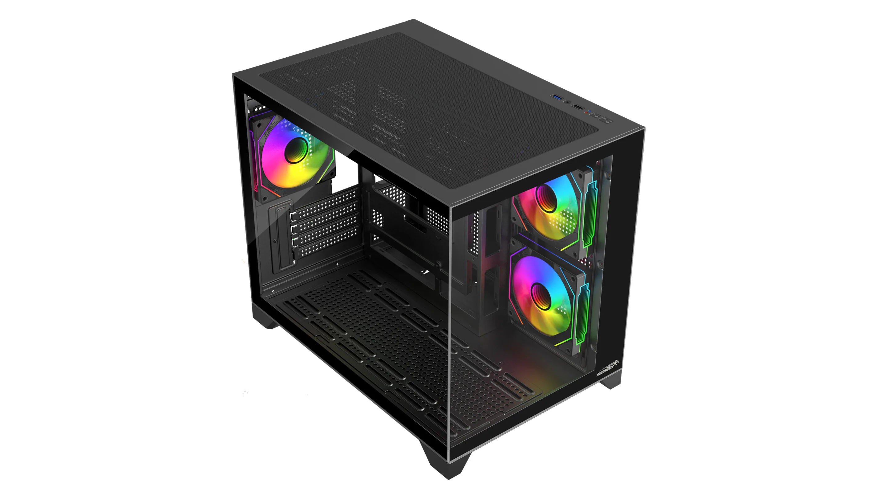 Gabinete Gamer Sentey A20 PWM X3 Fan ARGB Black A20PWM-BLK