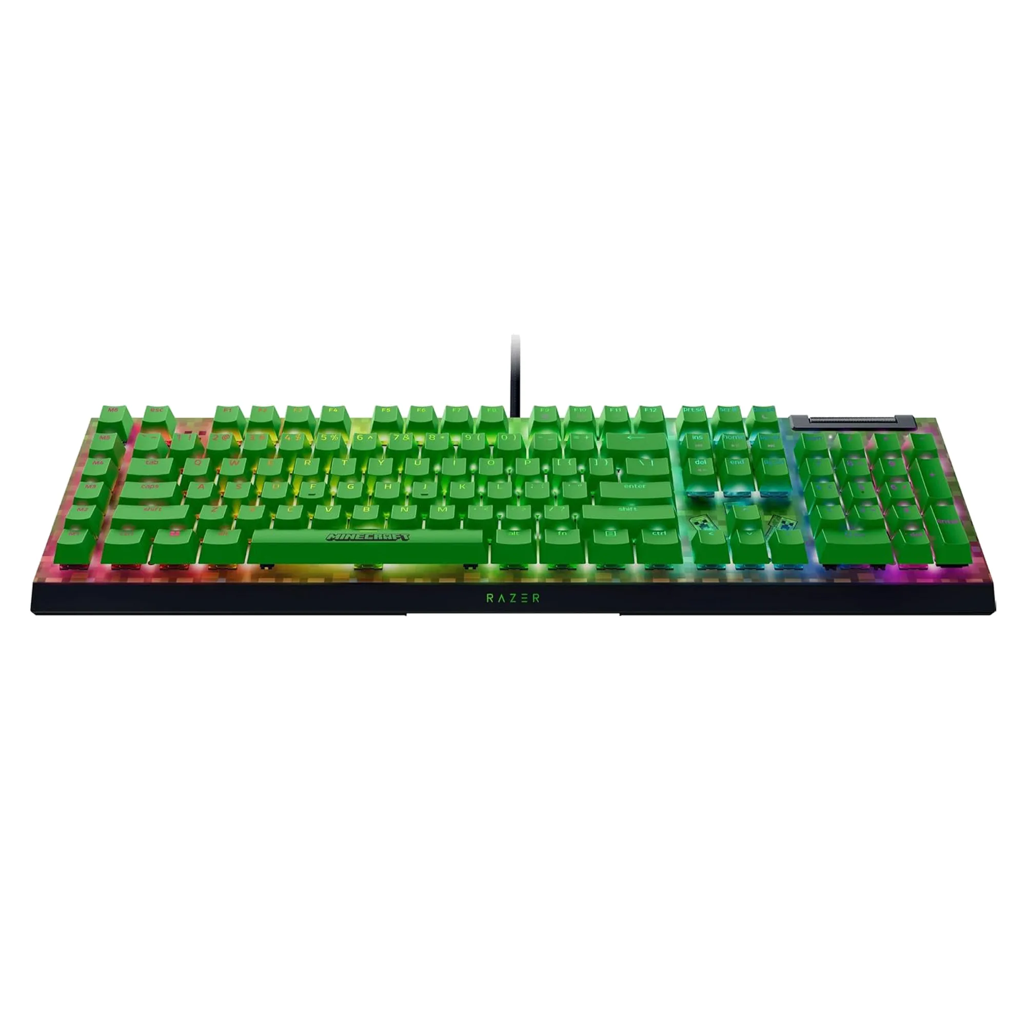 Perifericos Teclado USB Razer BlackWidow V4 X Minecraft Edition Switch Green Gamer Mecanico RZ03-04704100-R3M1
