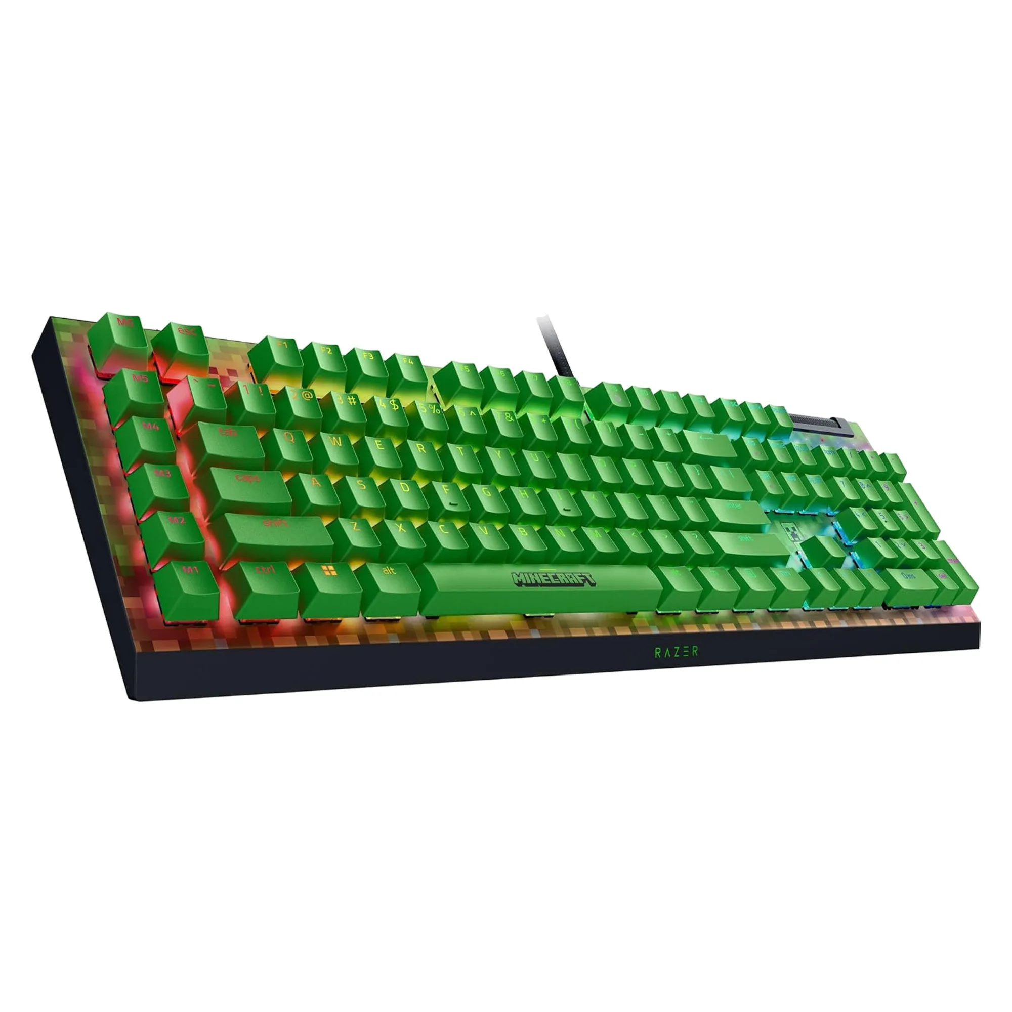 Perifericos Teclado USB Razer BlackWidow V4 X Minecraft Edition Switch Green Gamer Mecanico RZ03-04704100-R3M1