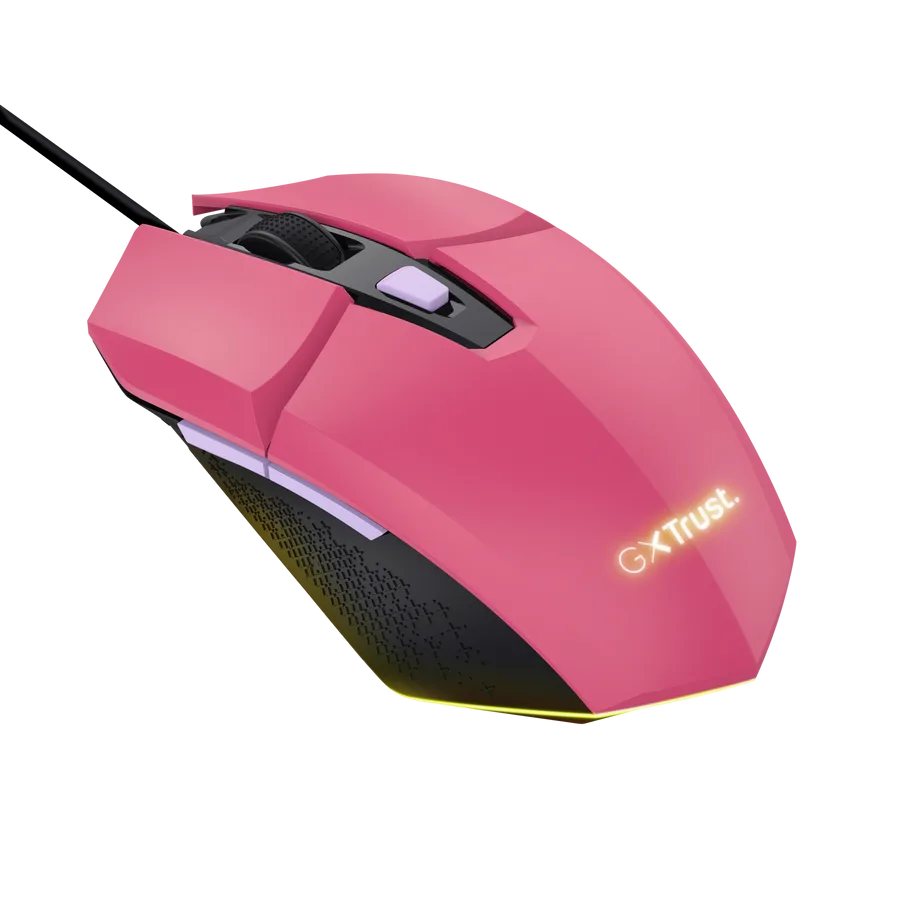 Perifericos Mouse USB Trust Felox Pink Gamer GXT 109P
