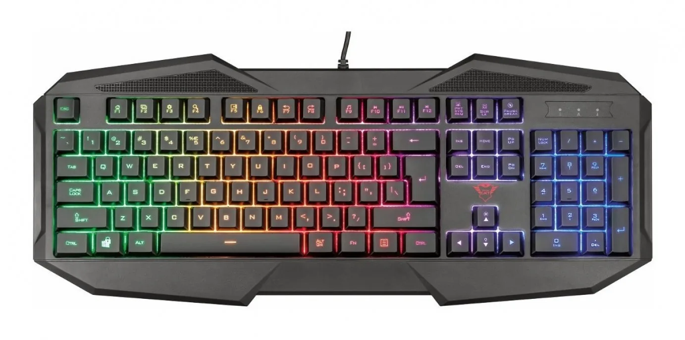PERIFERICOS TECLADO USB TRUST AVONN BLACK GAMER GXT 830RW