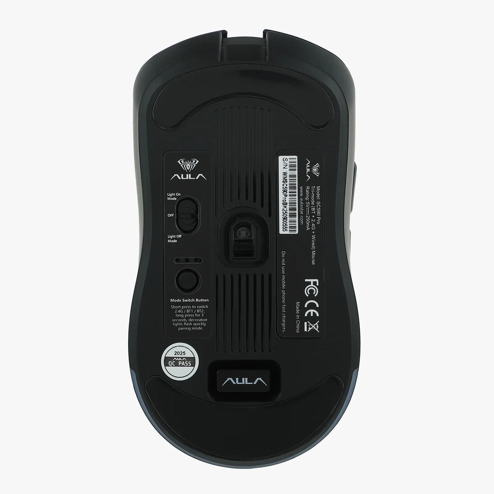 Perifericos Mouse Inalambrico Aula SC590 Pro Black BT Gamer