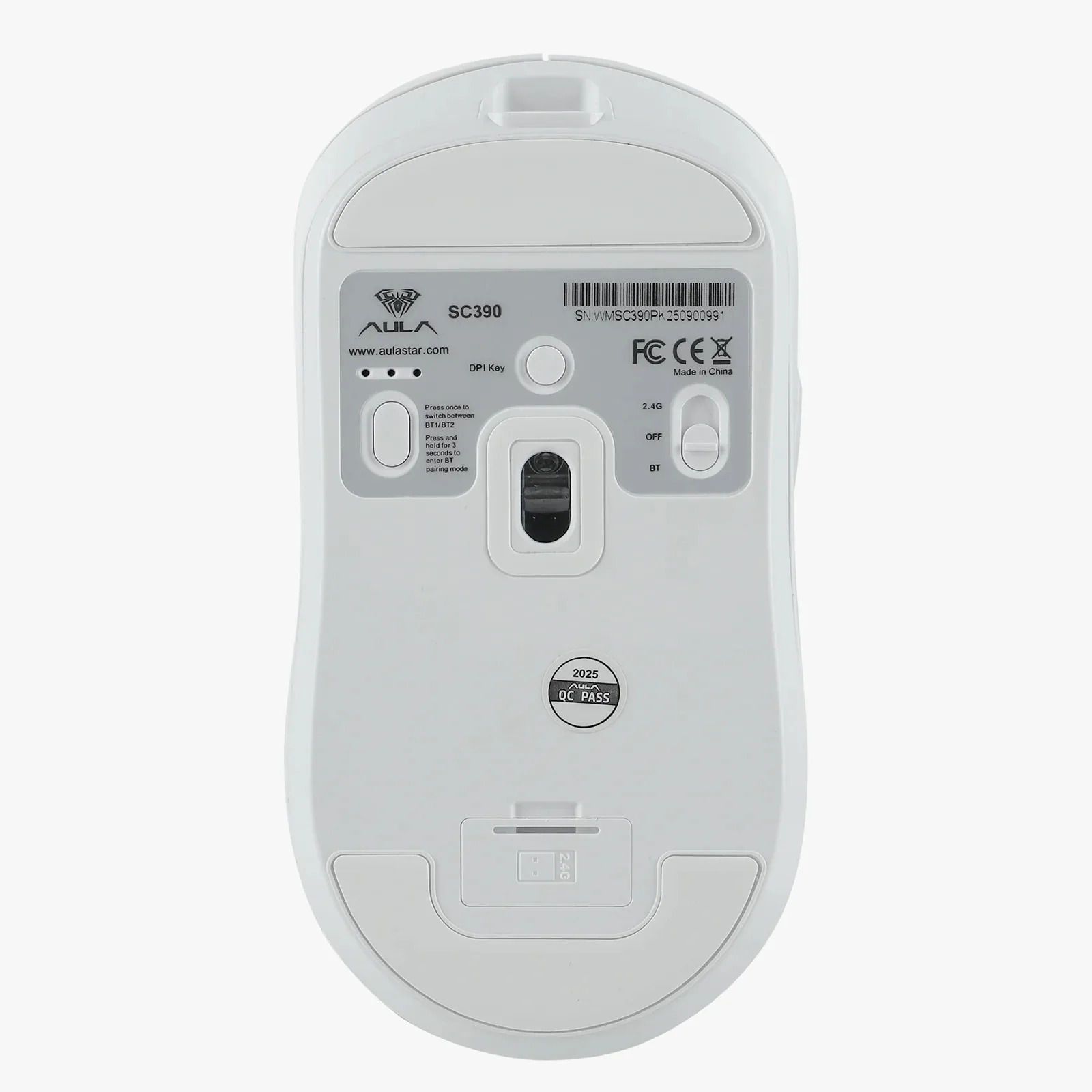 Perifericos Mouse Inalambrico Aula SC390 Pro White BT Gamer
