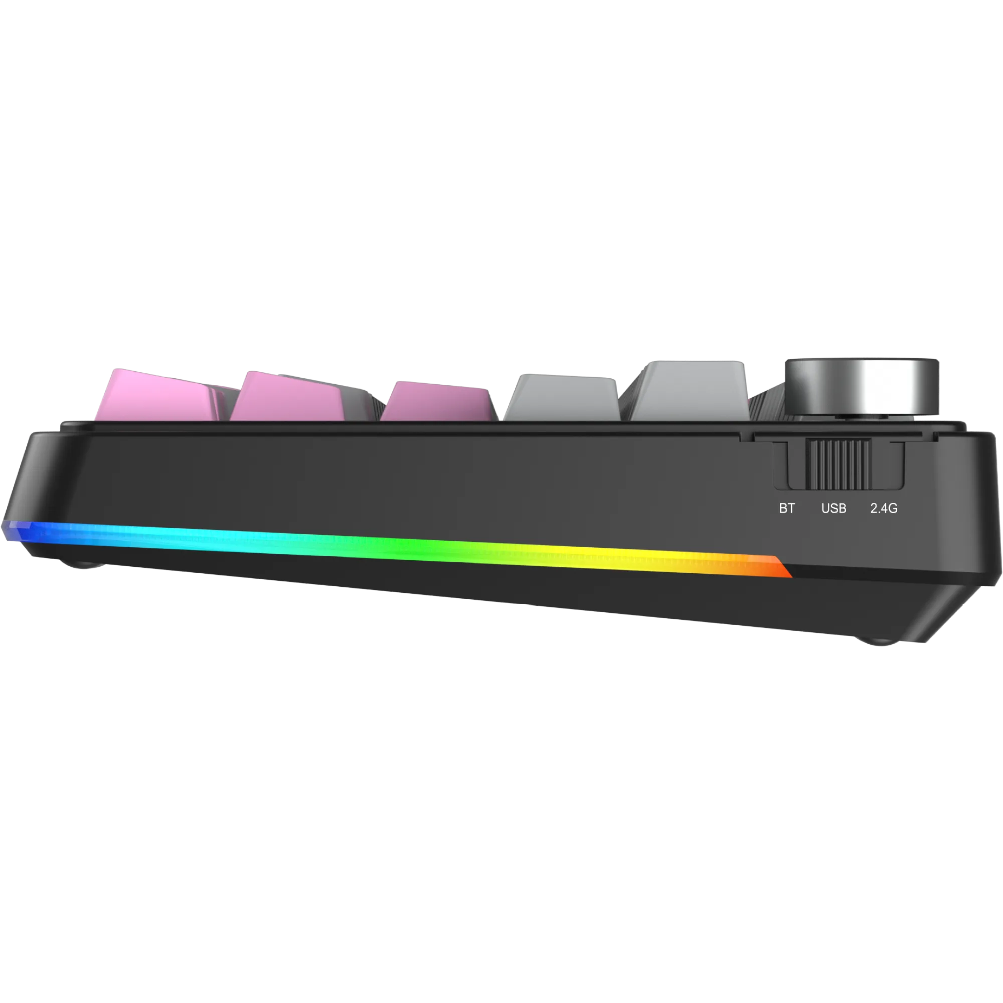Perifericos Teclado Inalambrico Aula S75 Pro Gray+Black+Pink Switch Star Vector Gamer Mecanico BT