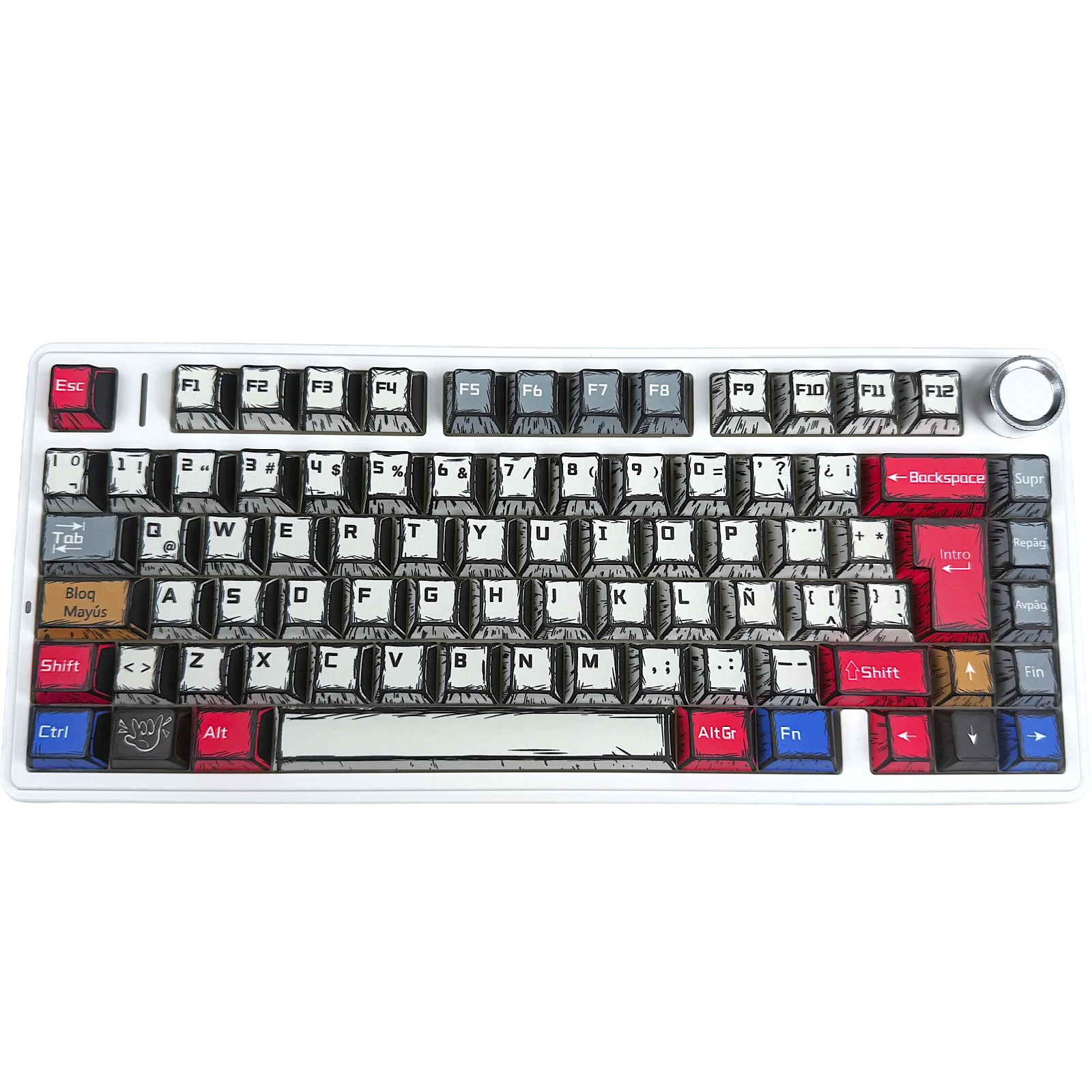 PERIFERICOS TECLADO INALAMBRICO AULA F75 COMICS SWITCH STAR VECTOR GAMER MECANICO BT