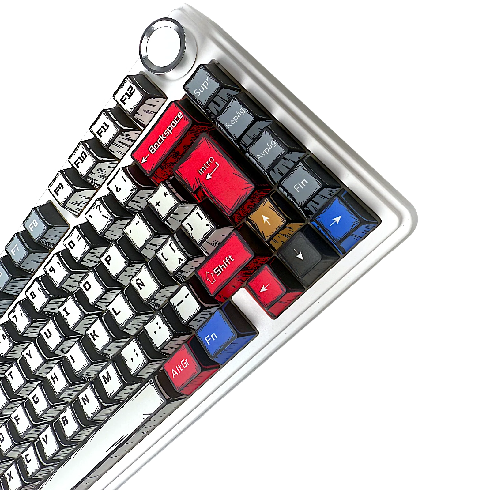 Perifericos Teclado Inalambrico Aula F75 Comics Switch Star Vector Gamer Mecanico BT