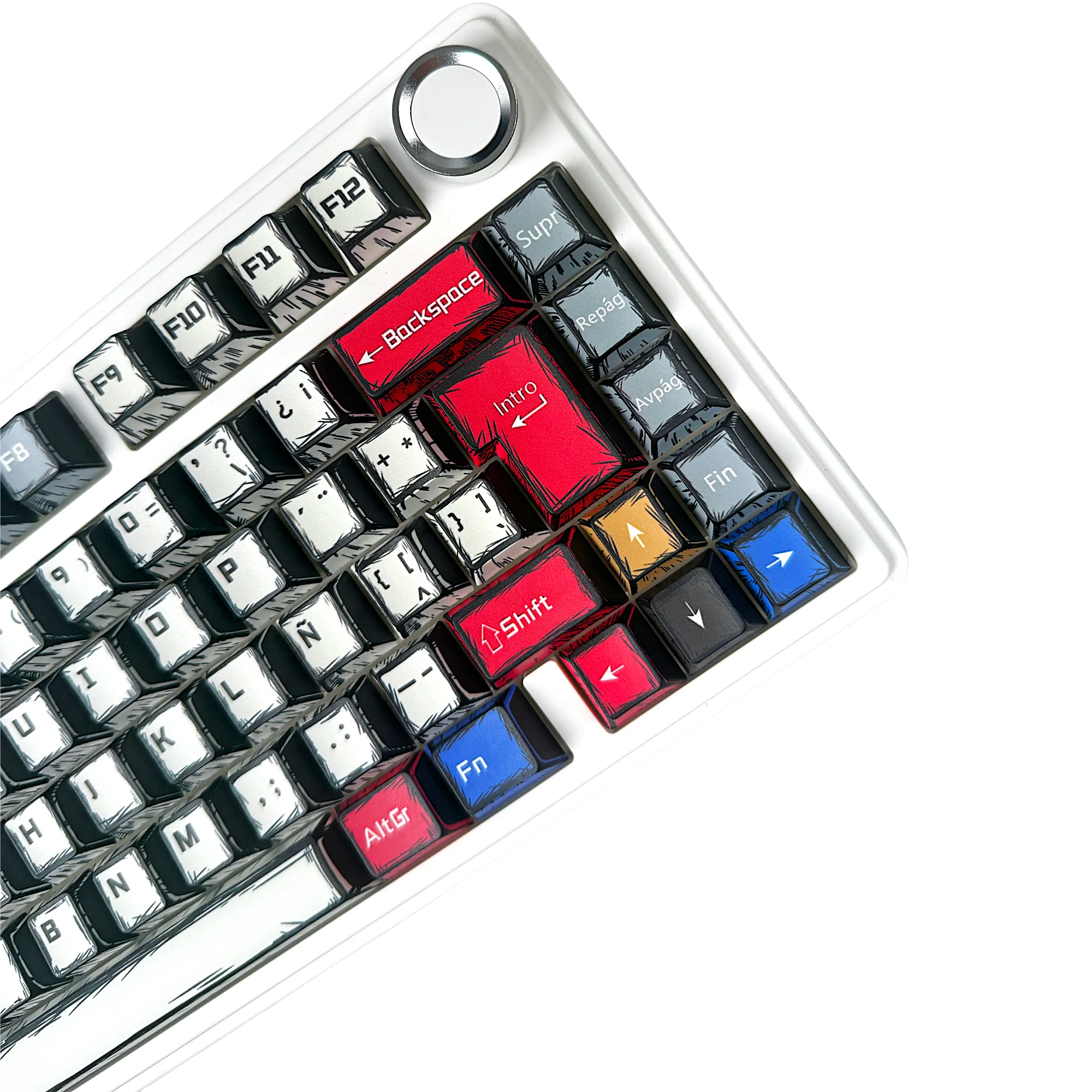Perifericos Teclado Inalambrico Aula F75 Comics Switch Star Vector Gamer Mecanico BT