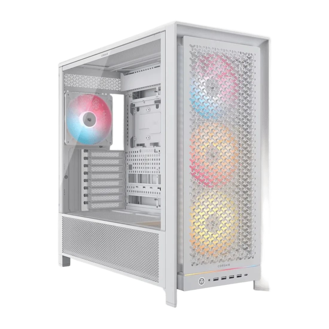 GABINETE GAMER CORSAIR 5000D RS X4 FAN ARGB WHITE CC-9011310-WW