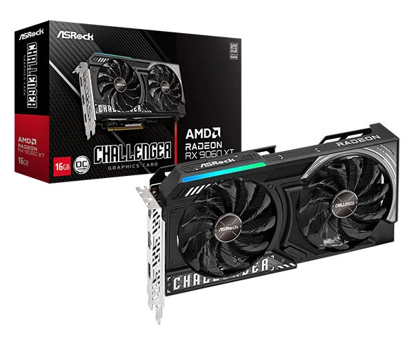PLACA DE VIDEO RADEON ASROCK RX 9060 XT CHALLENGER 16GB OC RX9060XT CL 16GO