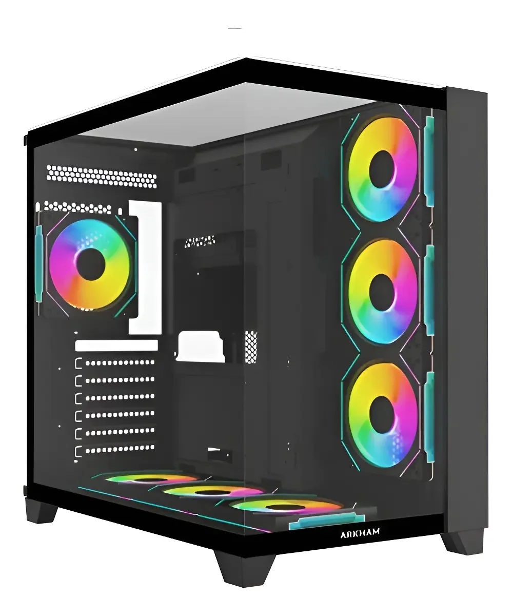 Gabinete Gamer Arkham Minor X7 Fan ARGB Black Minor BK