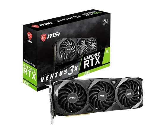 PLACA DE VIDEO NVIDIA GEFORCE MSI RTX 3080 VENTUS 3X PLUS 10G OC 912-V389-263