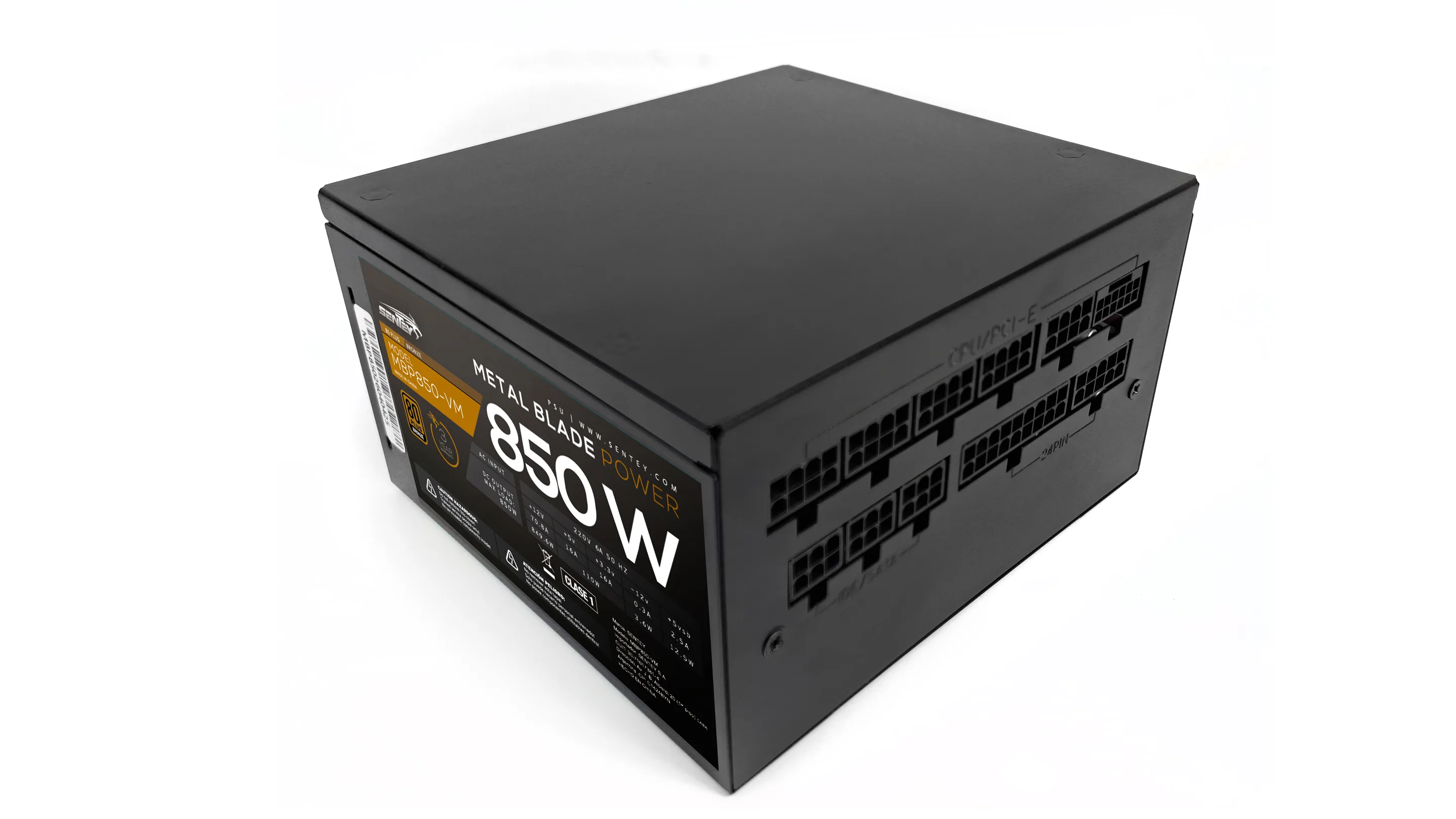 Fuente Certificada Sentey 850W Metal Blade 80 Plus Bronze Full Modular MBP850-VM — foto 3