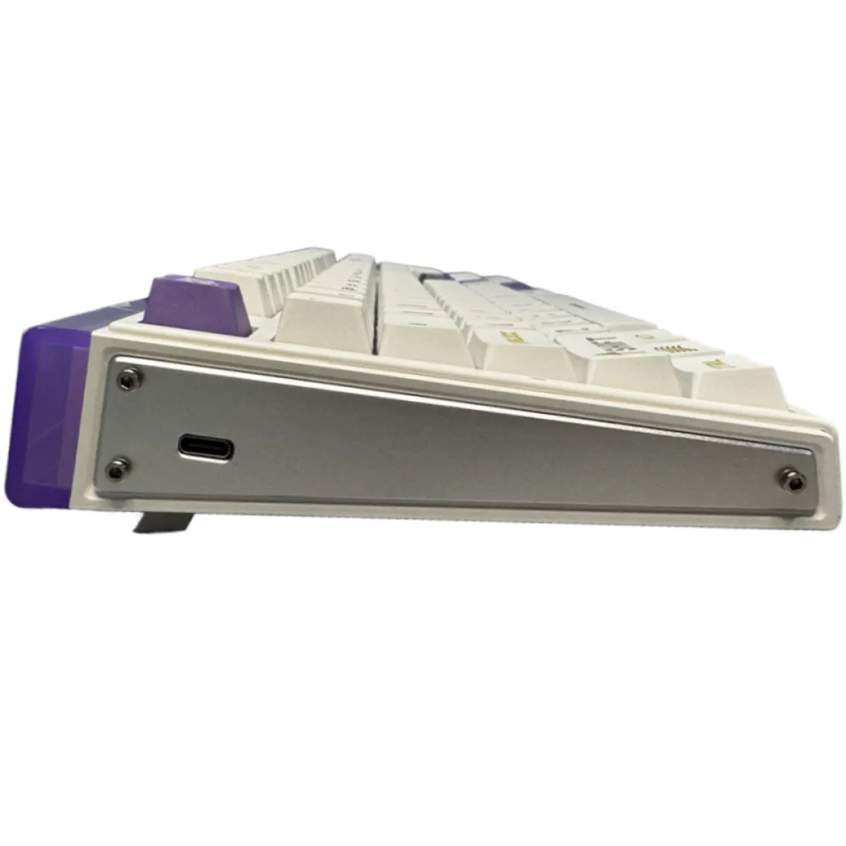 Perifericos Teclado USB Aula Hero 99 White + Purple RGB Switch Wing Chun Gamer Magnetico