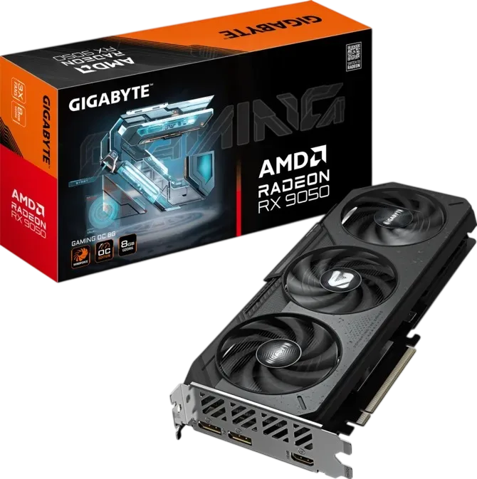 PLACA DE VIDEO RADEON GIGABYTE RX 9050 GAMING OC 8G GV-R9050GAMING OC-8GD