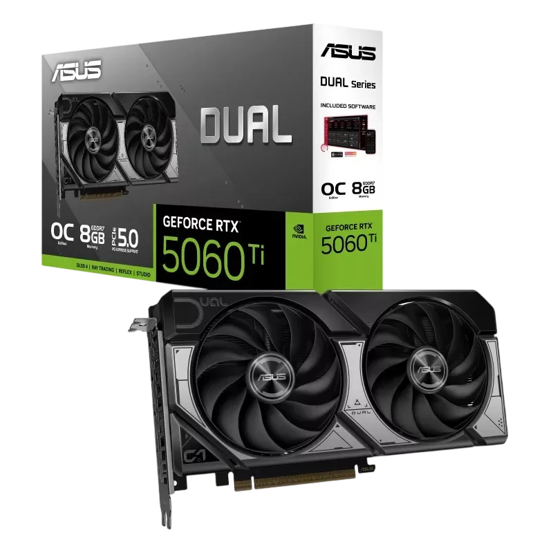 PLACA DE VIDEO NVIDIA GEFORCE ASUS RTX 5060 TI DUAL 8GB OC DUAL-RTX5060TI-O8G