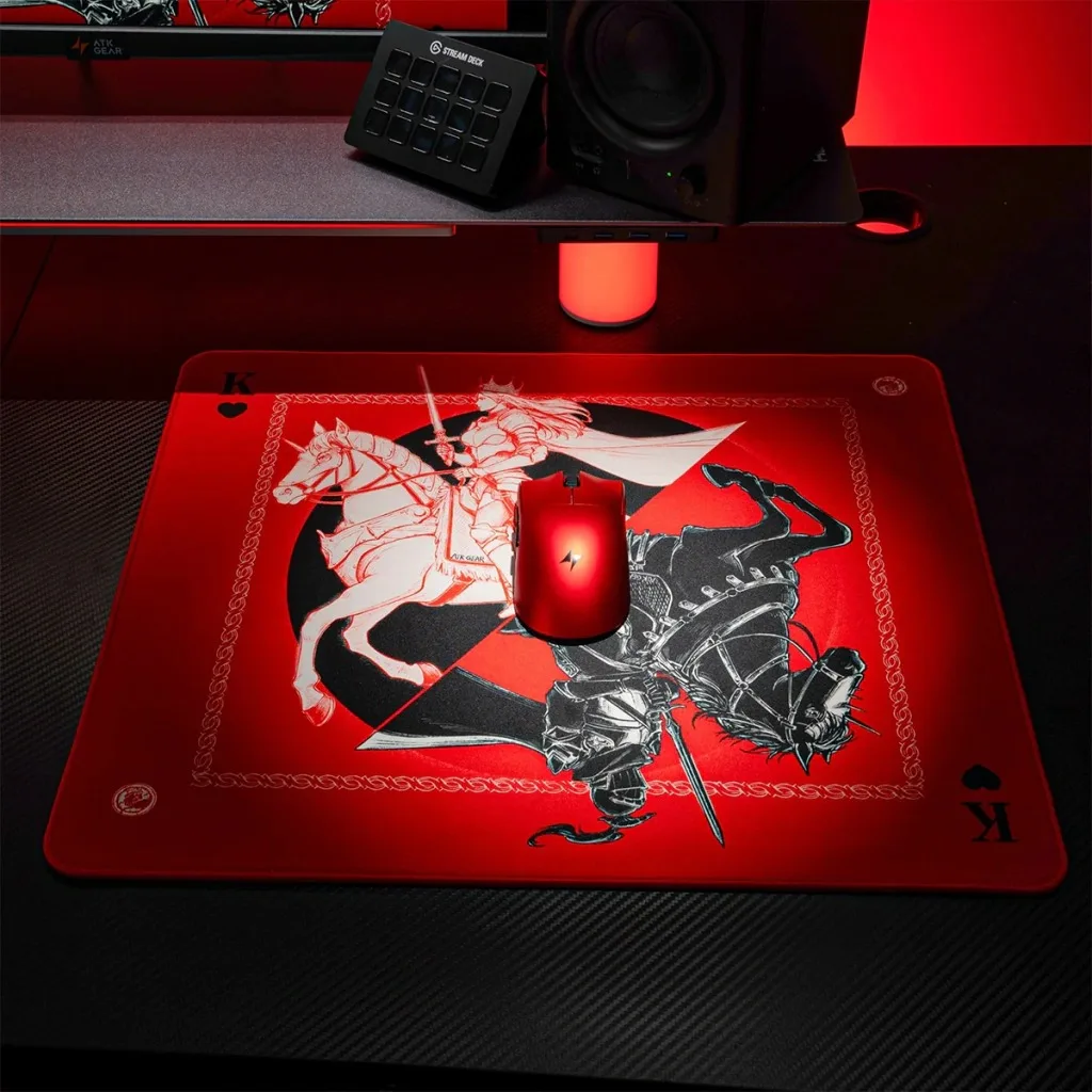 Perifericos Pad Mouse ATK Knight Zodiac Red L 490x420x4mm
