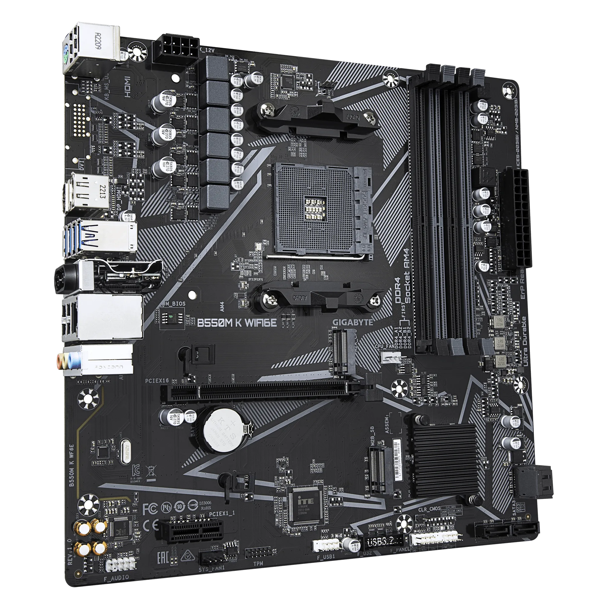 Motherboard Amd Gigabyte B550M K WIFI6E AM4