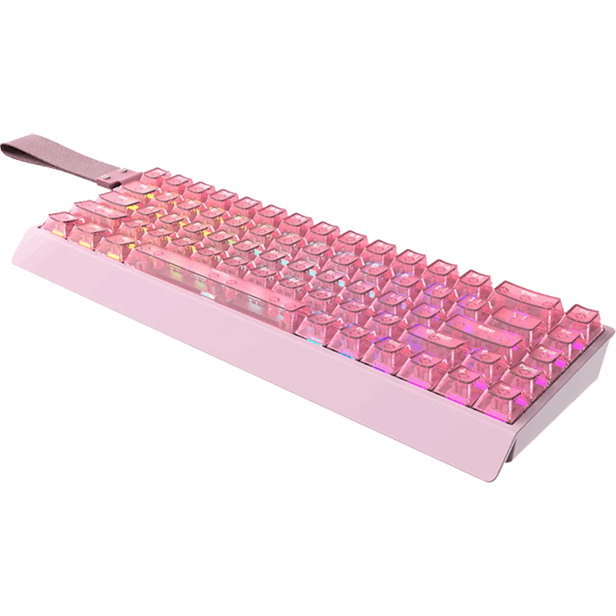 Perifericos Teclado USB Irok Mercury68 Max Pink Clear RGB Switch Starlight Gamer Magnetico