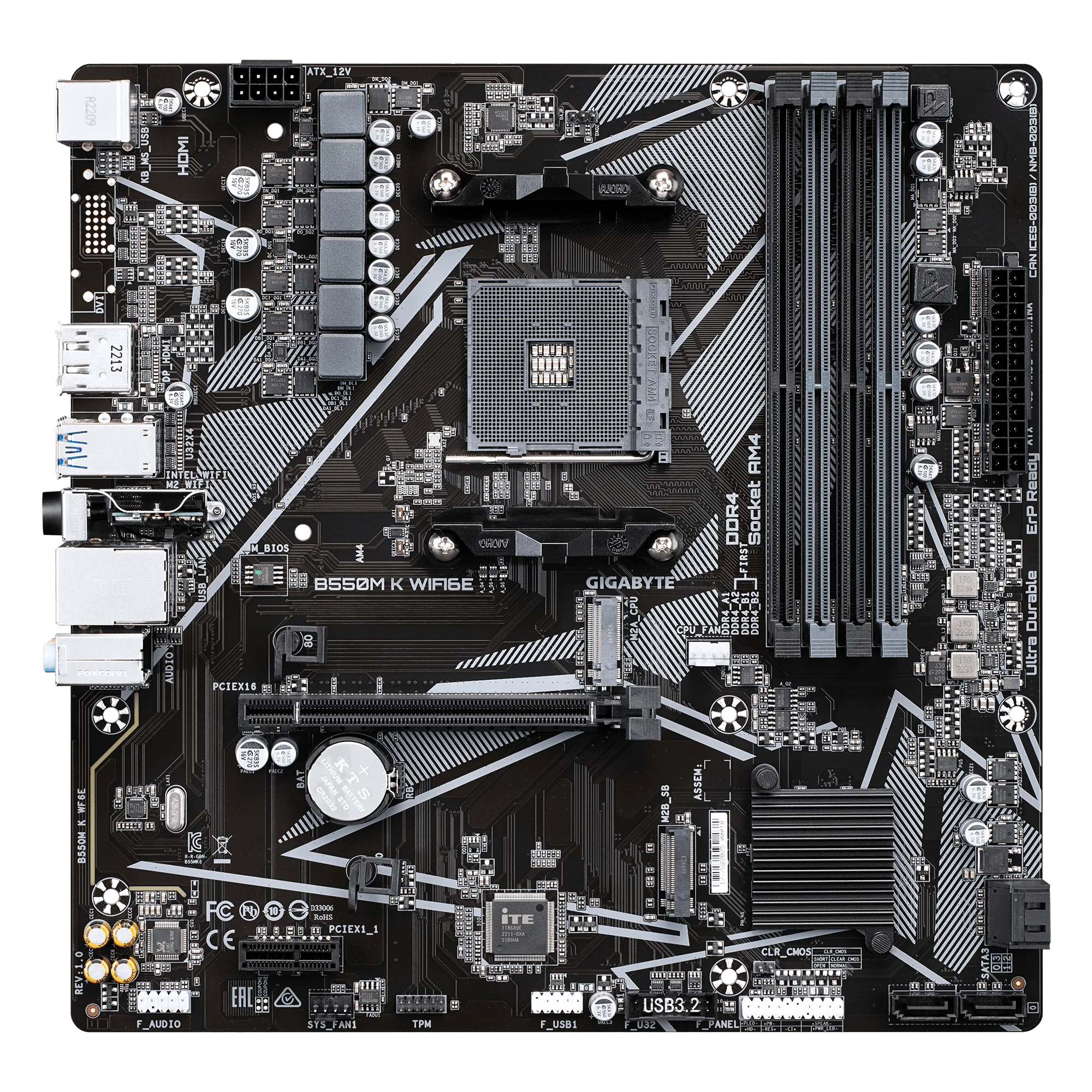 Motherboard Amd Gigabyte B550M K WIFI6E AM4