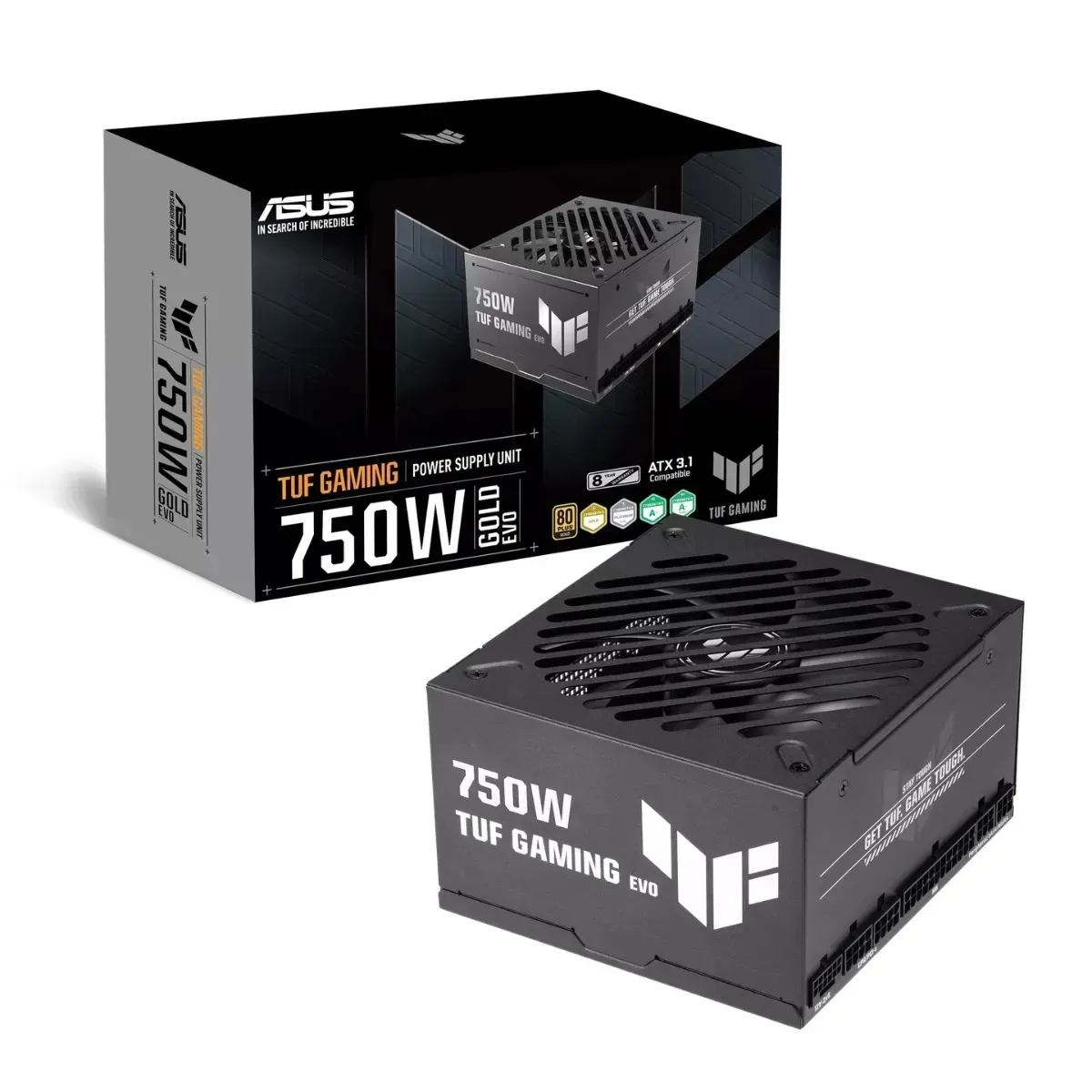 FUENTE CERTIFICADA ASUS 750W TUF GAMING EVO 80 PLUS GOLD FULL MODULAR TUF-GAMING-750G-EVO