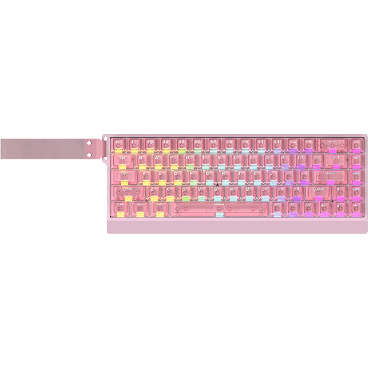 PERIFERICOS TECLADO USB IROK MERCURY68 PRO PINK RGB SWITCH STARLIGHT GAMER MAGNETICO