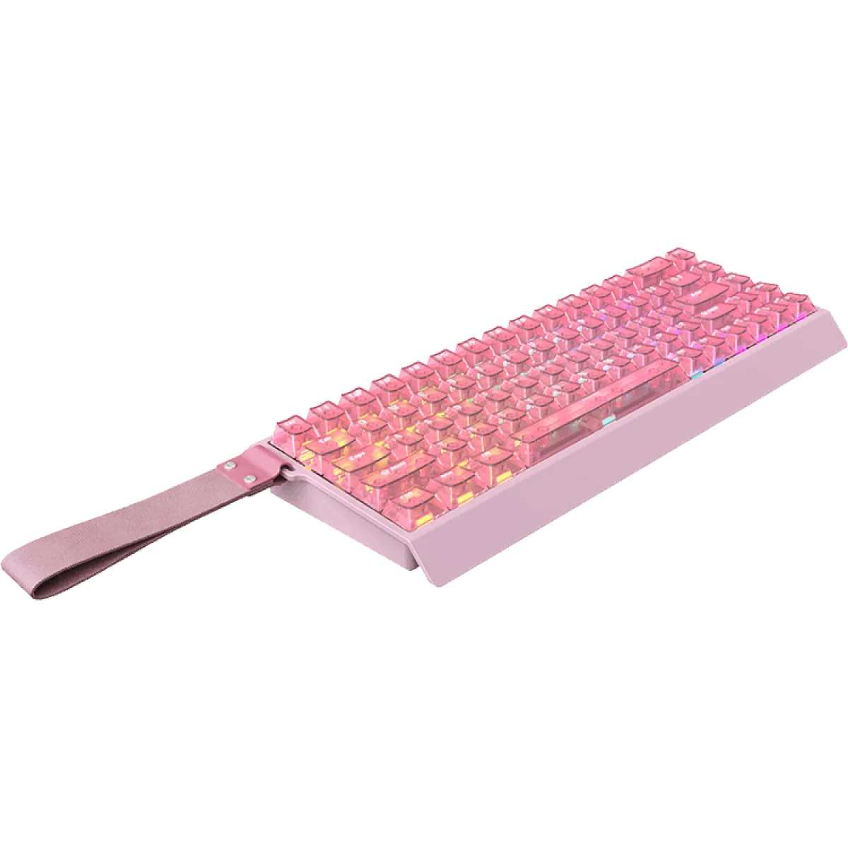 Perifericos Teclado USB Irok Mercury68 Max Pink Clear RGB Switch Starlight Gamer Magnetico