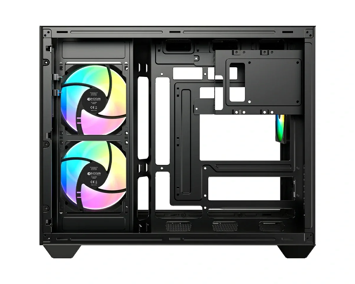Gabinete Gamer ID-Cooling View 500 X3 Fan ARGB Black