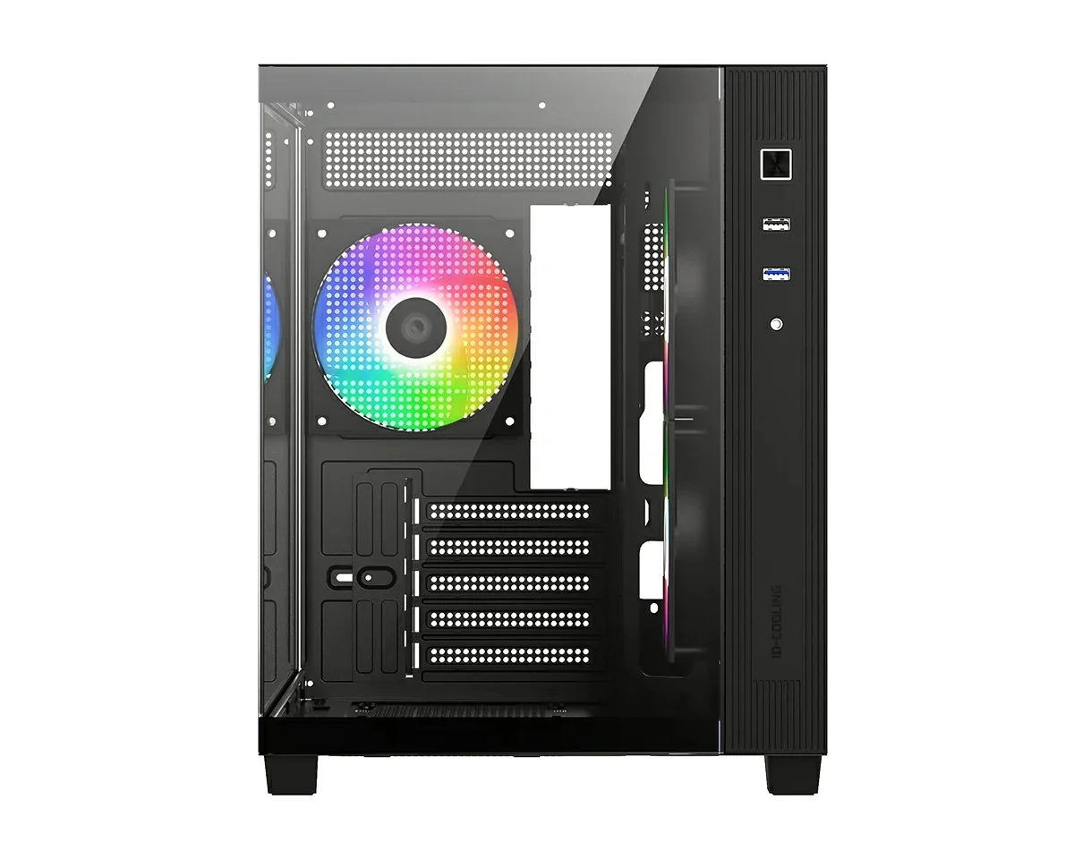 Gabinete Gamer ID-Cooling View 500 X3 Fan ARGB Black