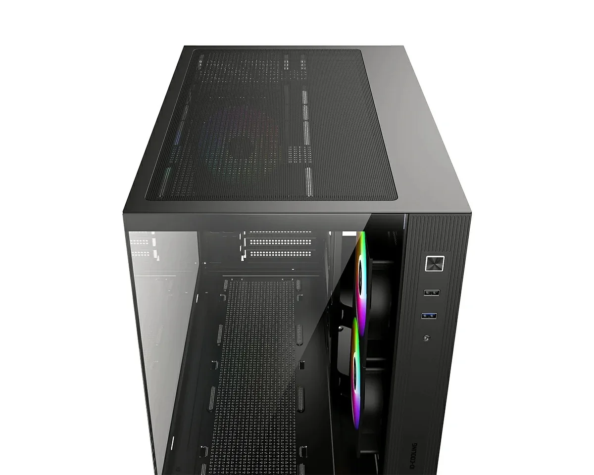 Gabinete Gamer ID-Cooling View 500 X3 Fan ARGB Black