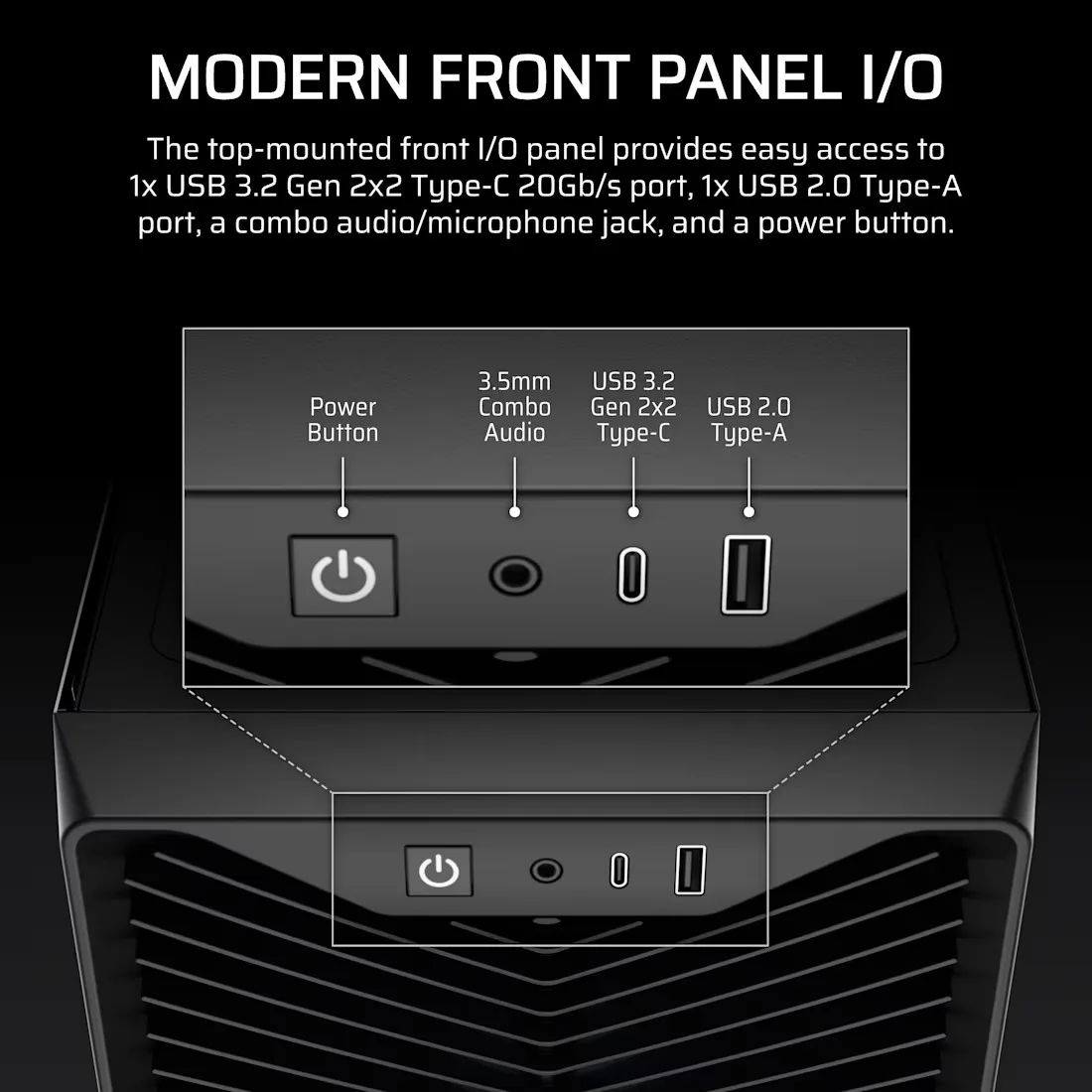 Gabinete Gamer Corsair 3200D RS X3 Fan ARGB Black CC-9011344-WW