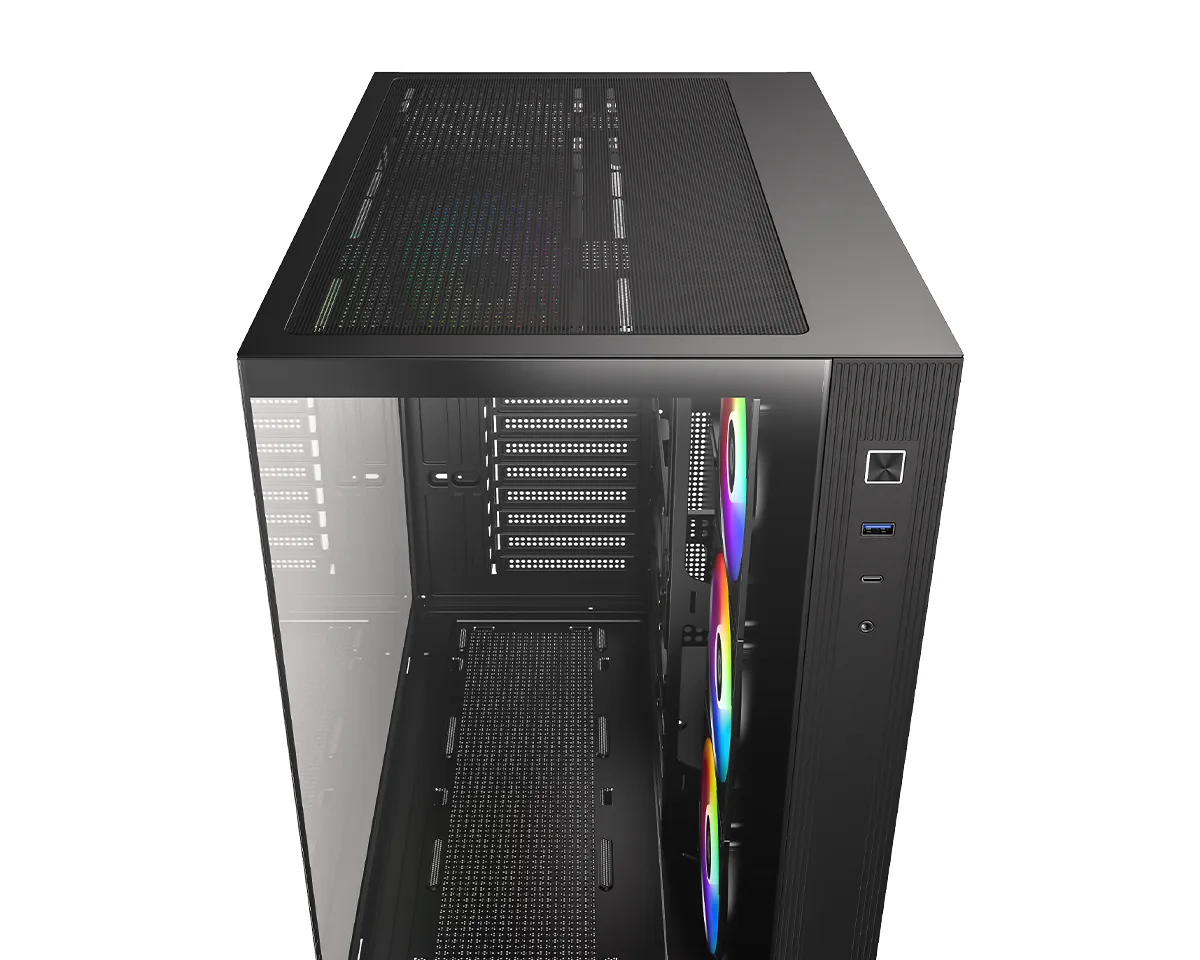 Gabinete Gamer ID-Cooling View 510 X4 Fan ARGB Black