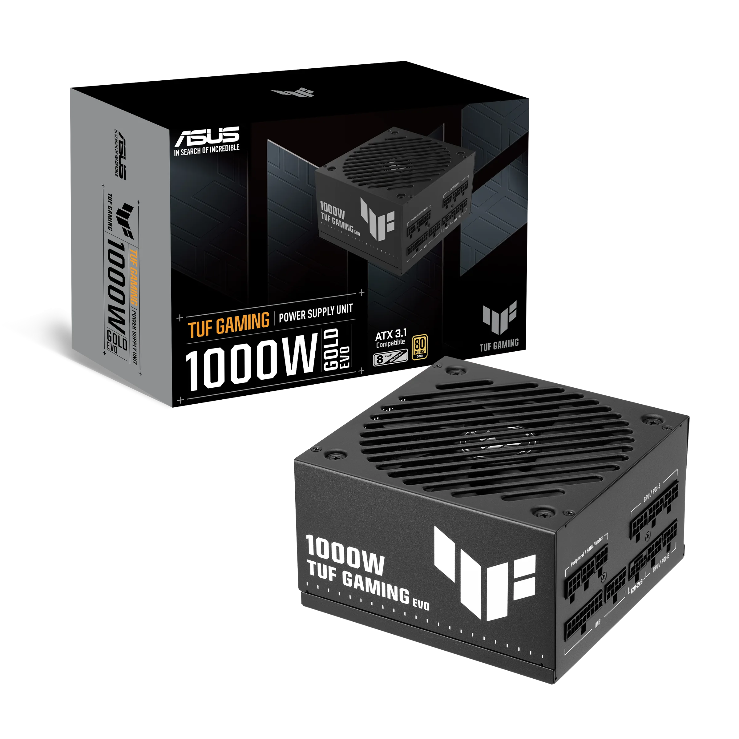 FUENTE CERTIFICADA ASUS 1000W TUF GAMING 80 PLUS GOLD FULL MODULAR TUF-GAMING-1000G-EVO