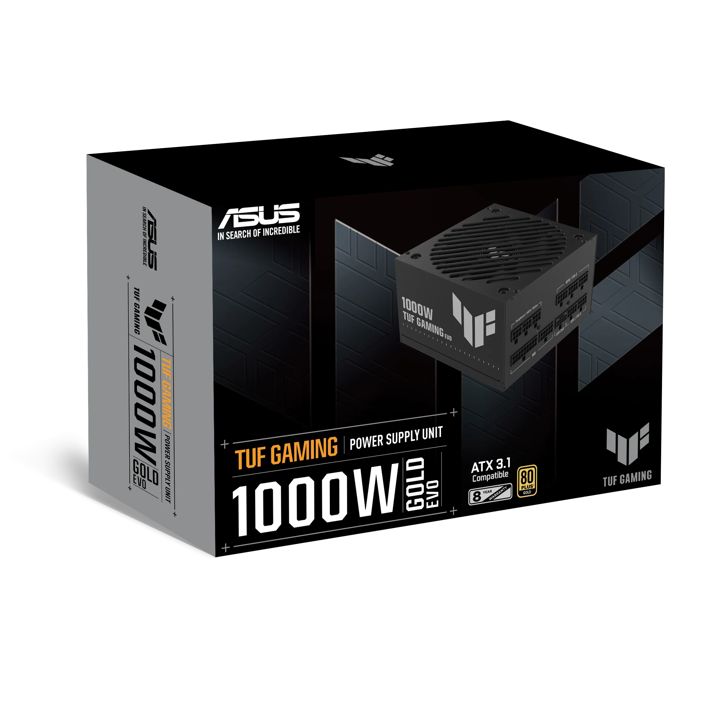 Fuente Certificada Asus 1000W Tuf Gaming 80 Plus Gold Full Modular TUF-GAMING-1000G-EVO