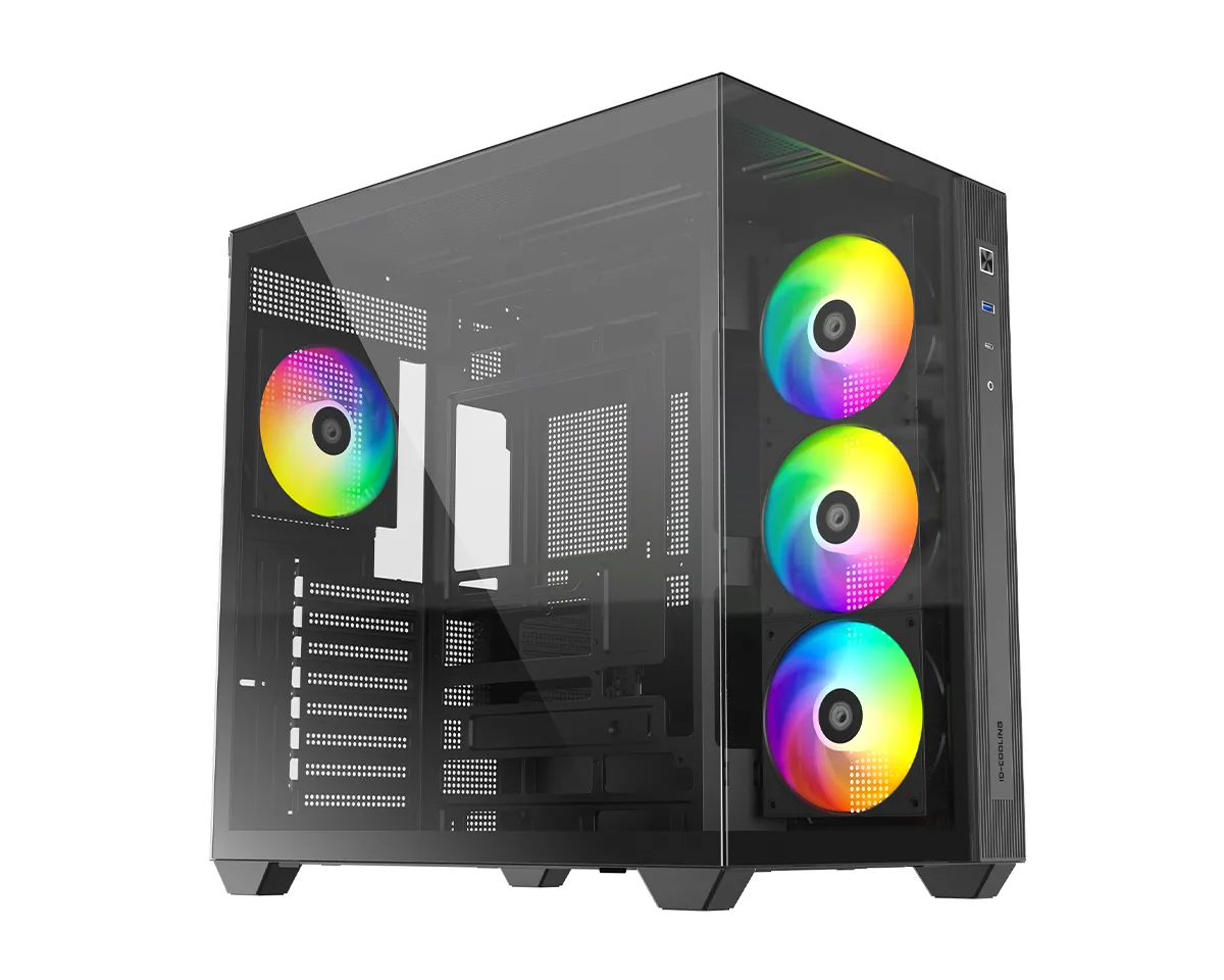 GABINETE GAMER ID-COOLING VIEW 510 X4 FAN ARGB BLACK