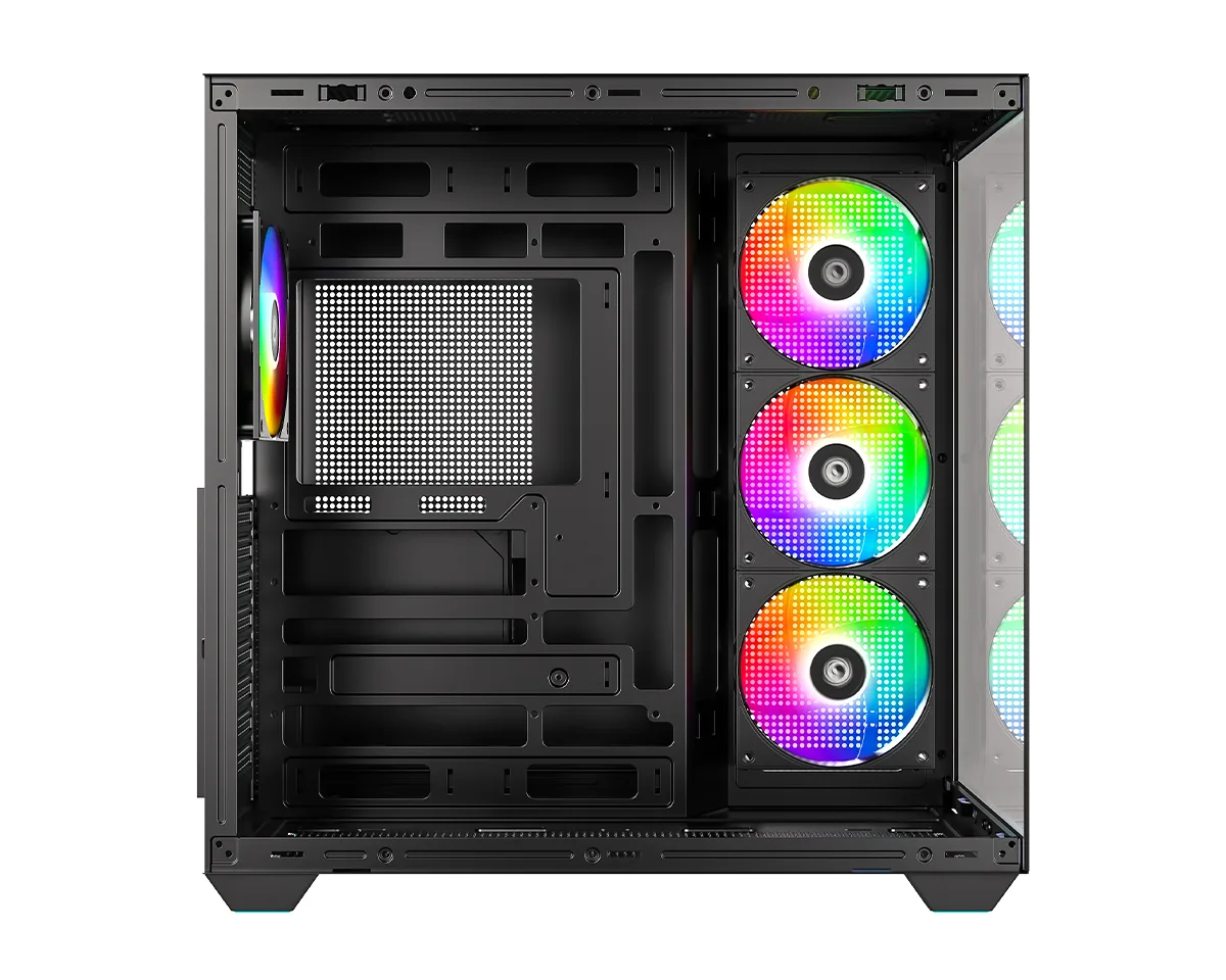 Gabinete Gamer ID-Cooling View 510 X4 Fan ARGB Black