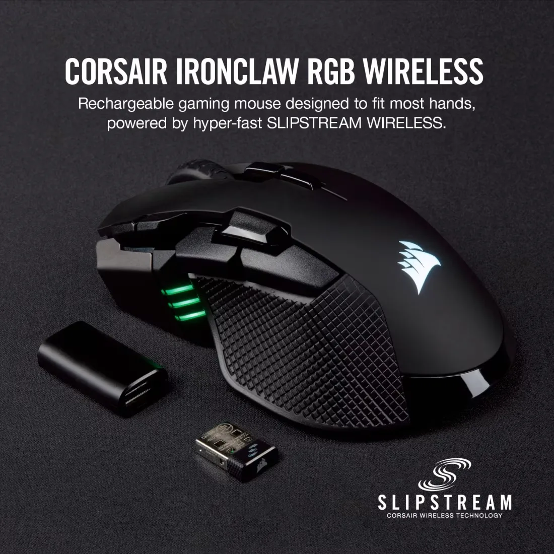 Perifericos Mouse Inalambrico Corsair Ironclaw RGB Black Gamer BT CH-9317011-NA