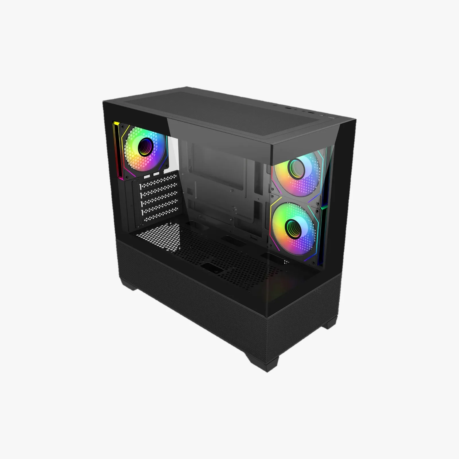 Gabinete Gamer Cooler Master Elite 490 X3 Fan ARGB Black E490-KHNN-500