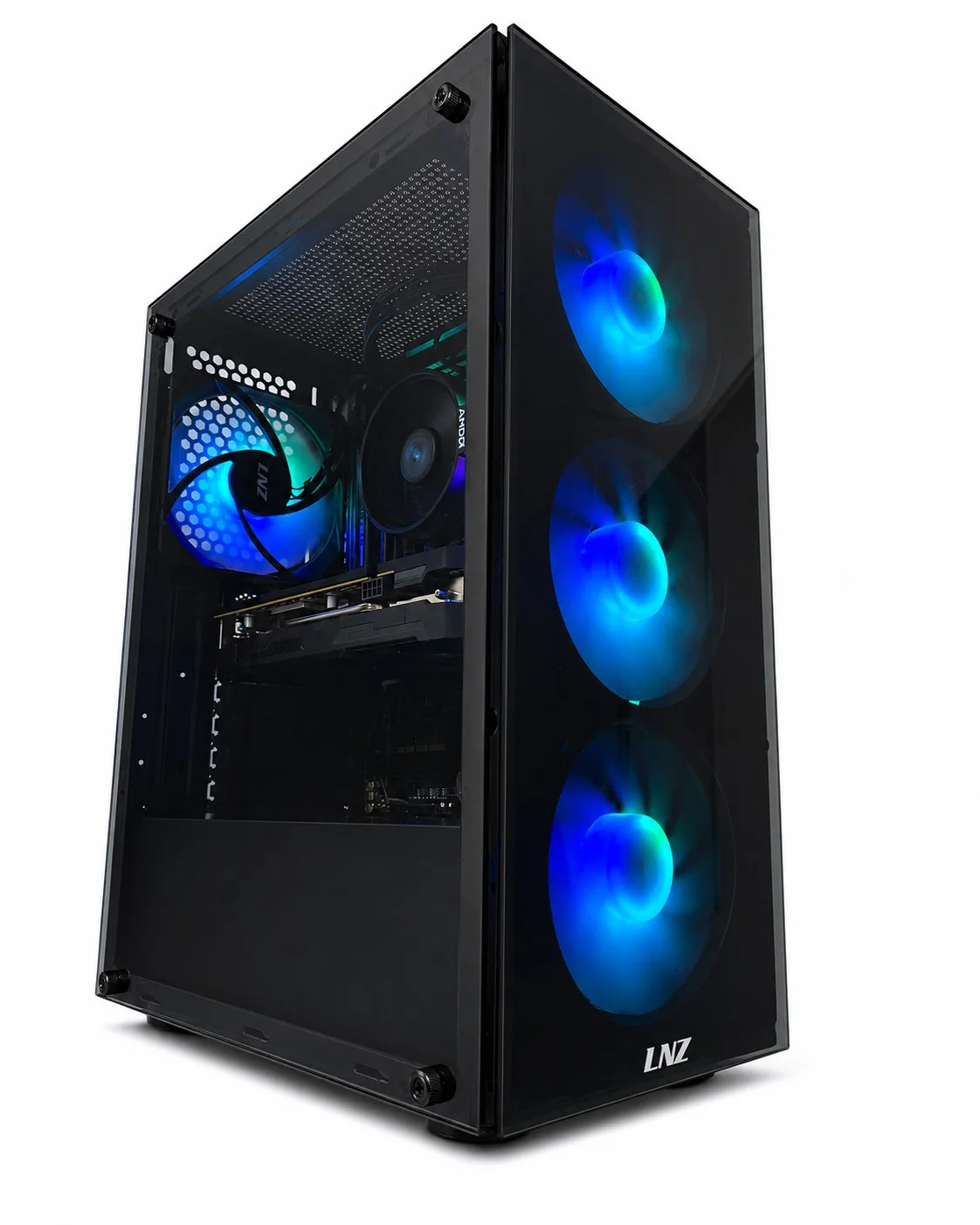 Gabinete Gamer LNZ L10 X4 Fan ARGB Black L10-ARGB-BLK