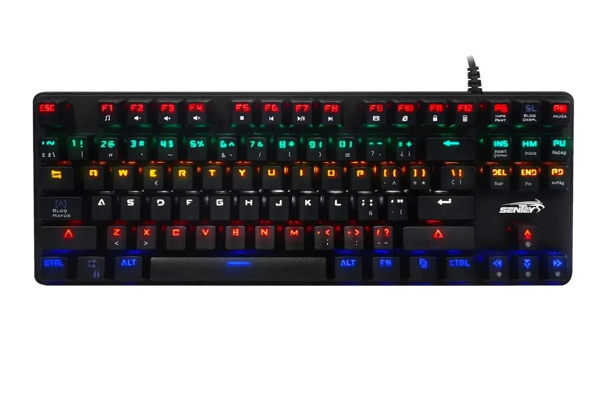 PERIFERICOS TECLADO USB SENTEY FSPRO RGB GAMER MECANICO SWITCH RED GS-510