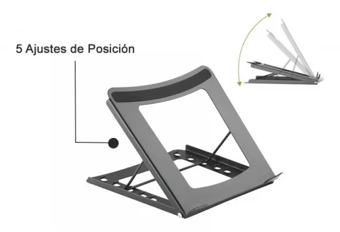 Soporte Intelaid Plegable Noteb Tablet 5 Posic Ergonom. It-bnb