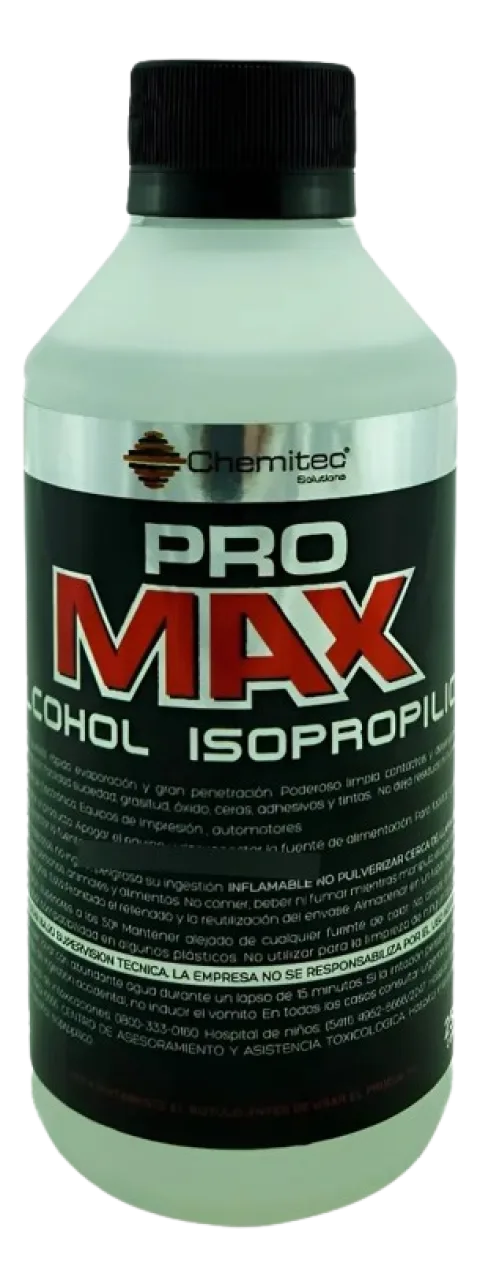 Varios Alcohol Isopropilico Chemitec Botella Pro Max 250cc