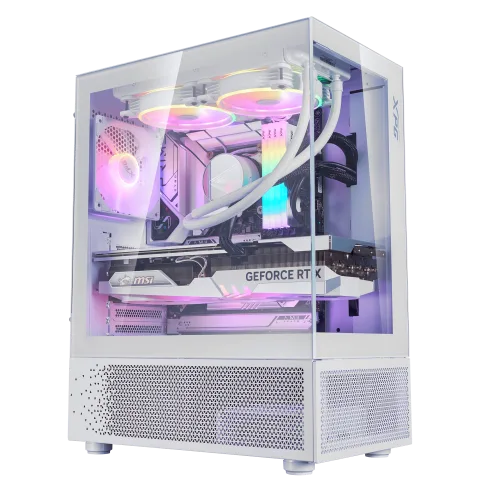 Gabinete Gamer XPG Invader X Mini X5 Fan ARGB White INVADERXMINIMT WH C WW