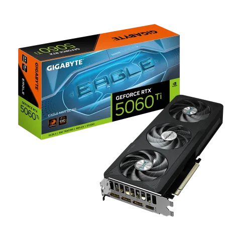 Placa De Video Nvidia Geforce Gigabyte RTX 5060 Ti Eagle Max OC 8GB GV-N506TEAGLEMAX OC-8GD